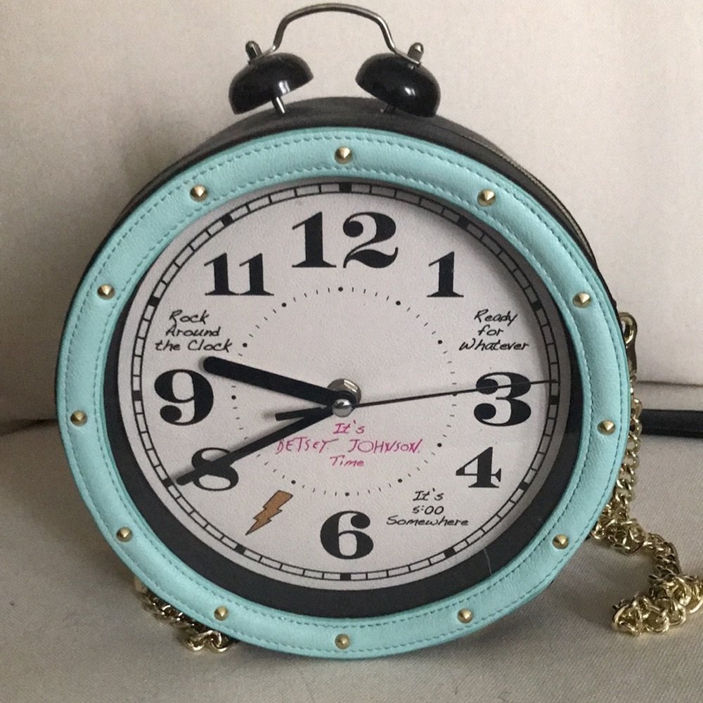NWOT Betsey Johnson Clock Bag